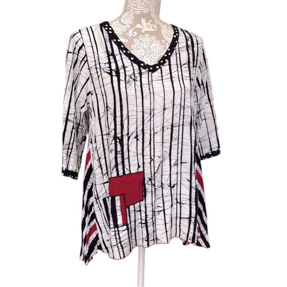 Rayon batik flowy tunic